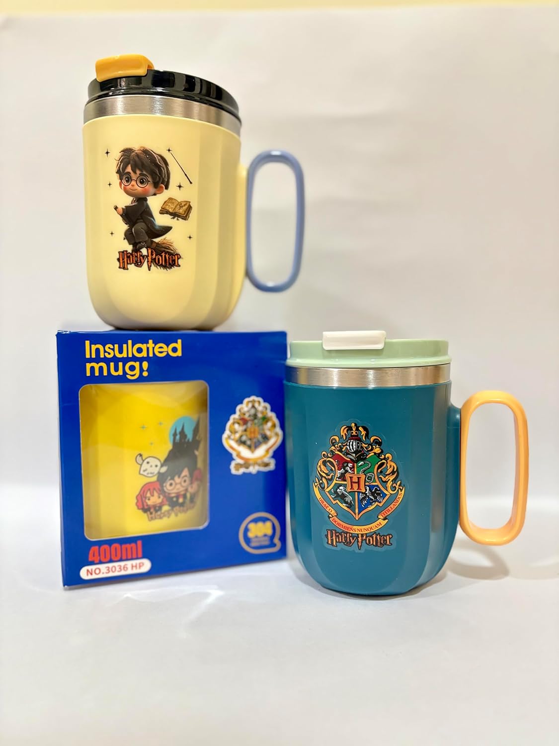 Insulated Mug with Lid and Straw | Stainless Steel Travel Coffee Mug for Harry Potter Fans | Leak Resistant