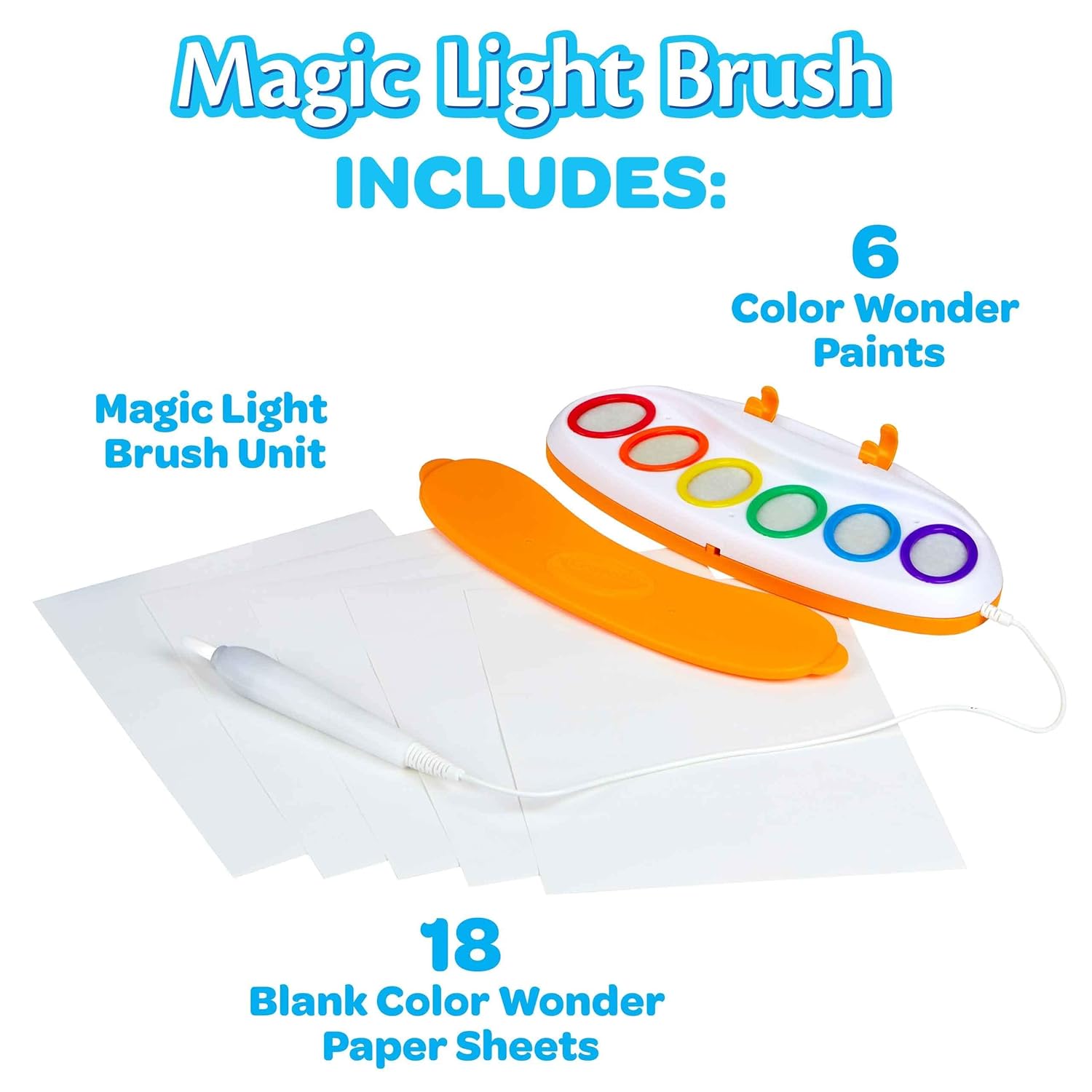 Color Wonder Mess Free Magic Light Brush Multicolor Ink No Spill Painting Pen for Kids Reusable Magic Drawing Brush Toy Safe & Creative Art Activity Set