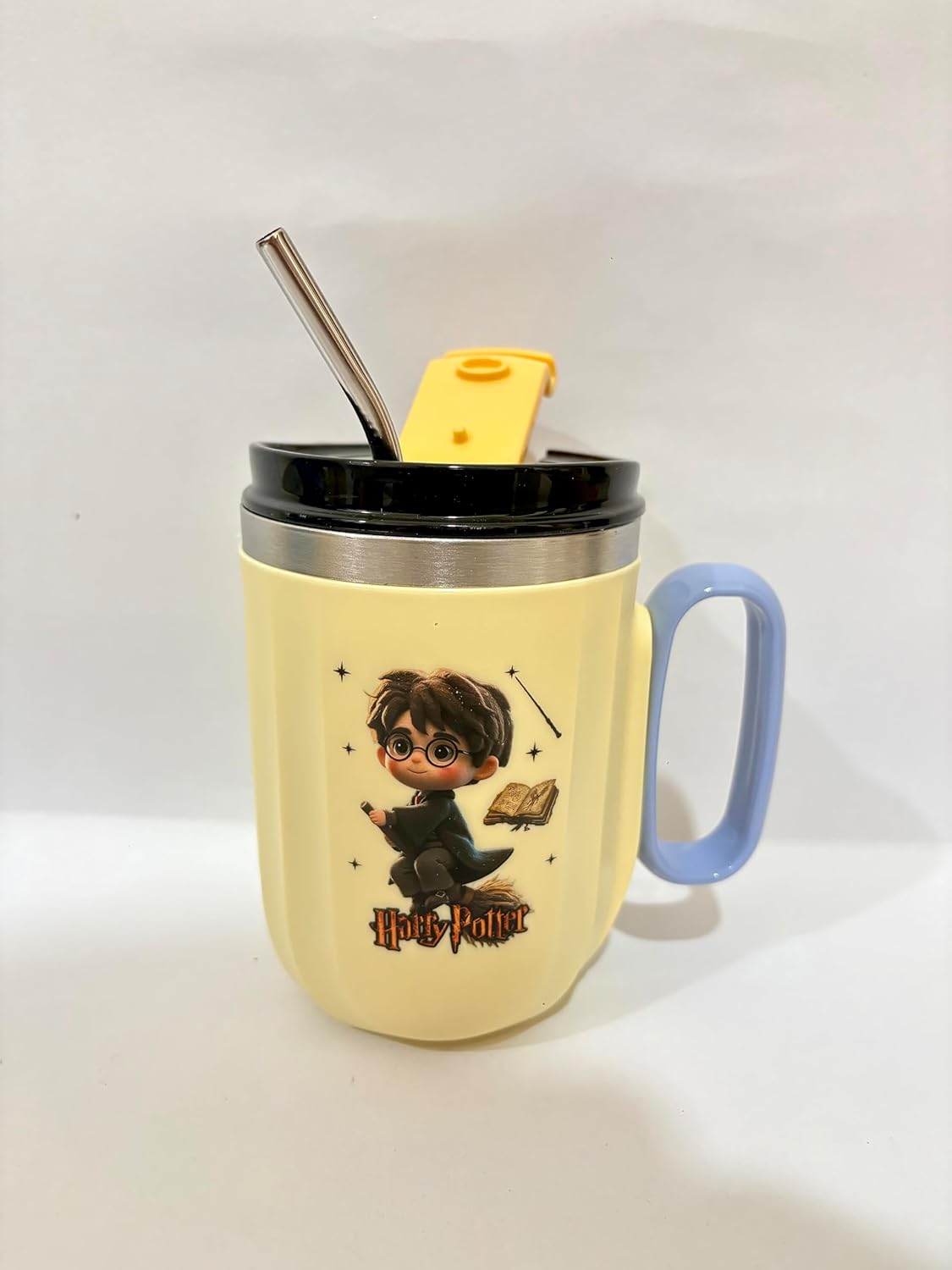 Insulated Mug with Lid and Straw | Stainless Steel Travel Coffee Mug for Harry Potter Fans | Leak Resistant