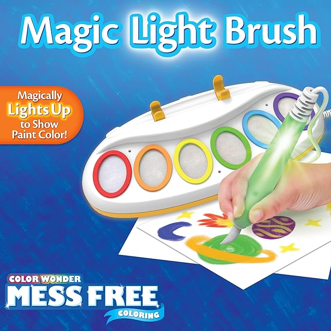 Color Wonder Mess Free Magic Light Brush Multicolor Ink No Spill Painting Pen for Kids Reusable Magic Drawing Brush Toy Safe & Creative Art Activity Set