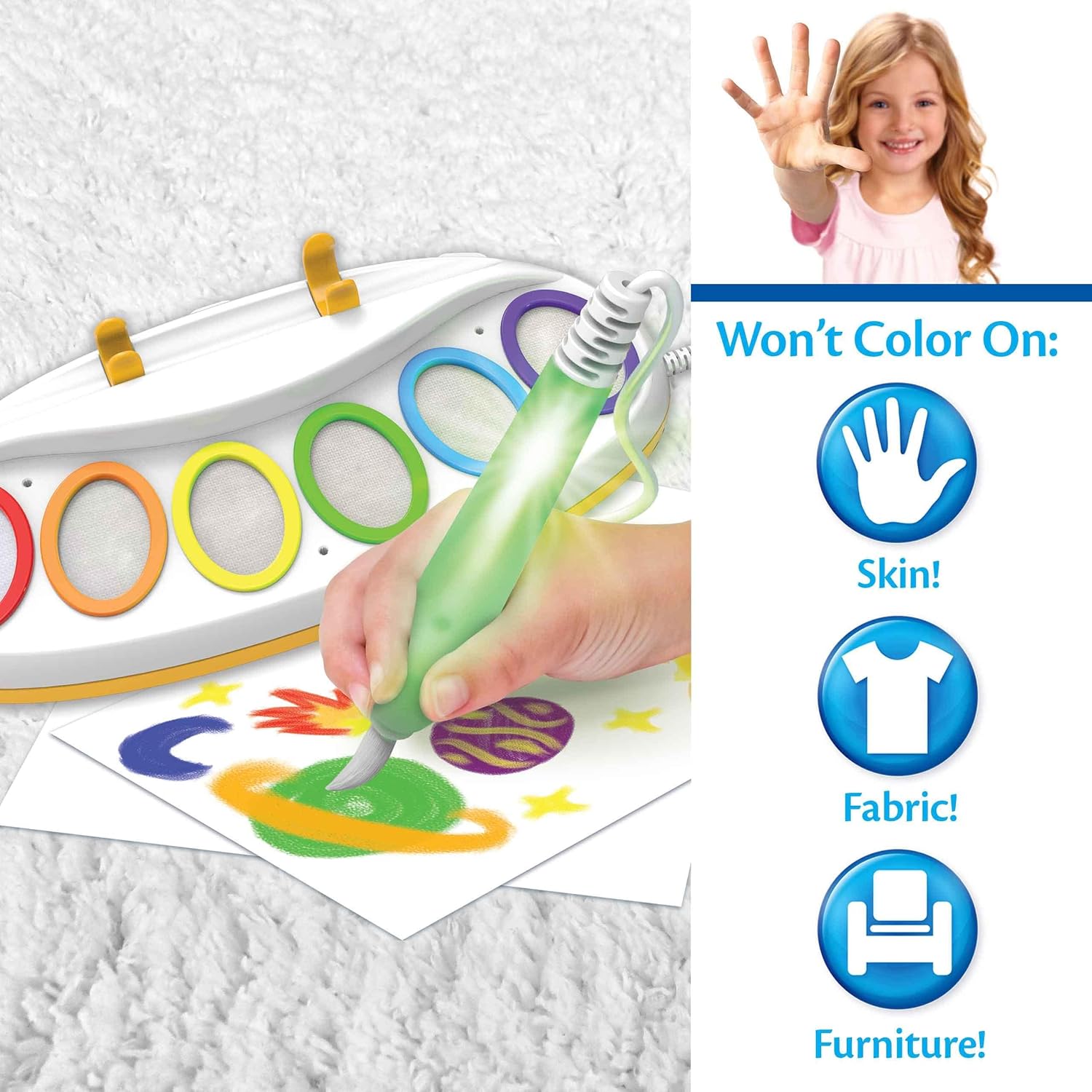 Color Wonder Mess Free Magic Light Brush Multicolor Ink No Spill Painting Pen for Kids Reusable Magic Drawing Brush Toy Safe & Creative Art Activity Set