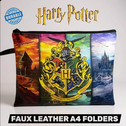 A4 Size Harry Potter Durable Faux Leather Pouch