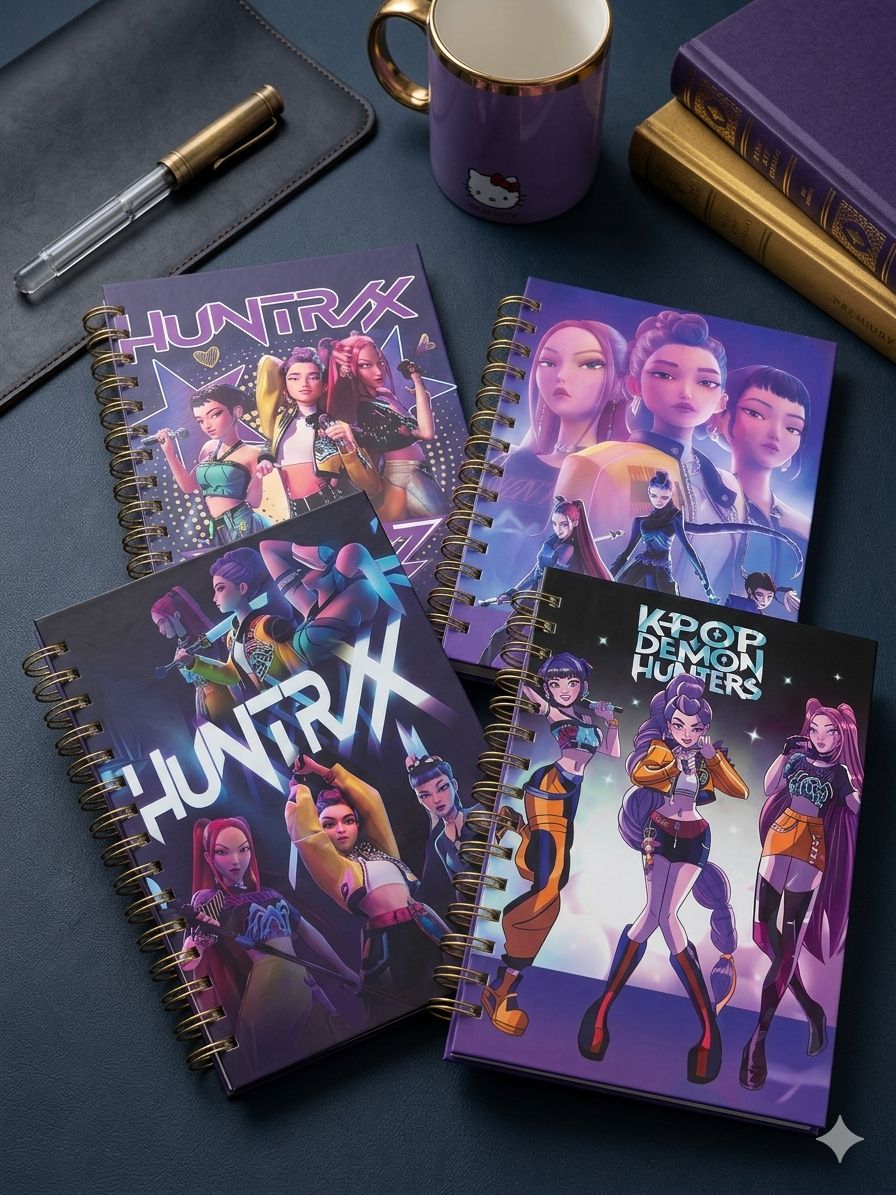 Huntrix Spiral Notebook – K-Pop Demon Hunters Inspired Journal