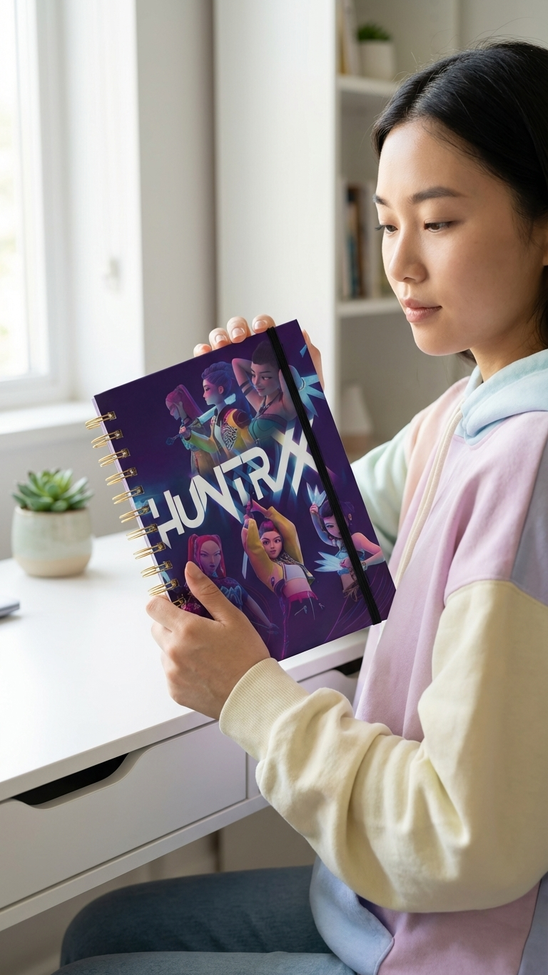 Huntrix Spiral Notebook – K-Pop Demon Hunters Inspired Journal